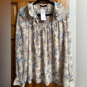 Doe and Rae floral blouse nwt size L
